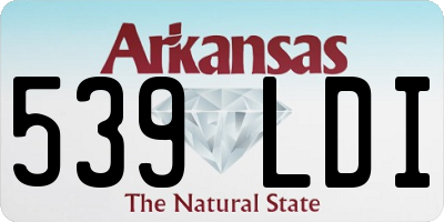 AR license plate 539LDI