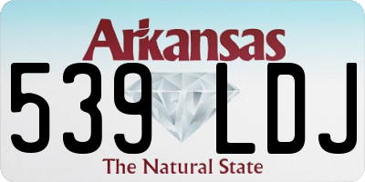 AR license plate 539LDJ