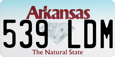 AR license plate 539LDM
