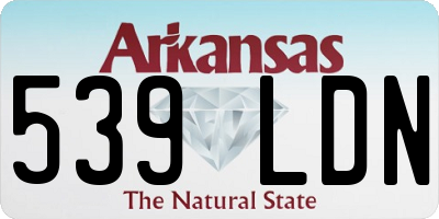 AR license plate 539LDN