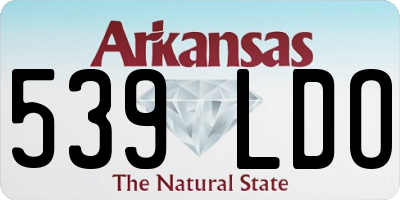 AR license plate 539LDO