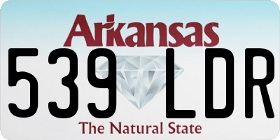 AR license plate 539LDR