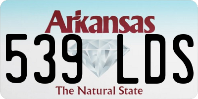 AR license plate 539LDS