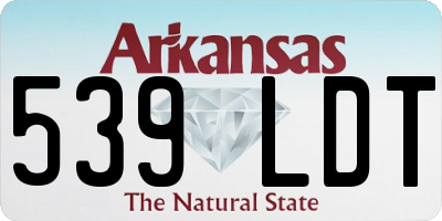 AR license plate 539LDT