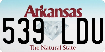 AR license plate 539LDU