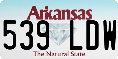 AR license plate 539LDW