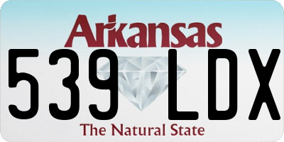 AR license plate 539LDX