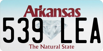 AR license plate 539LEA