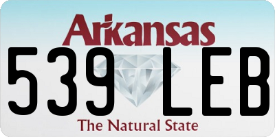 AR license plate 539LEB