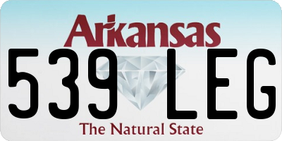 AR license plate 539LEG