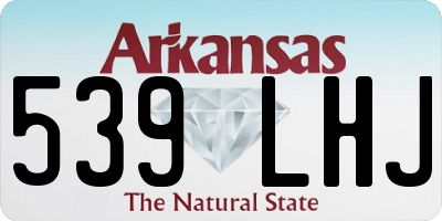 AR license plate 539LHJ
