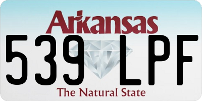 AR license plate 539LPF