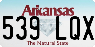 AR license plate 539LQX