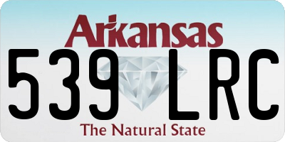 AR license plate 539LRC