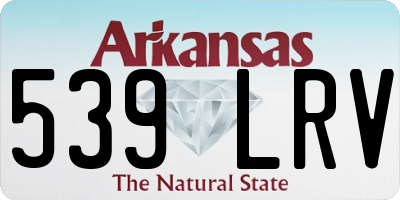 AR license plate 539LRV