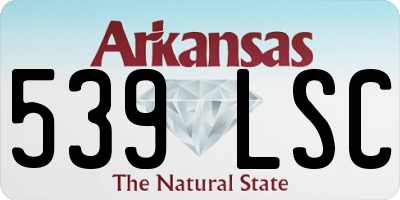AR license plate 539LSC