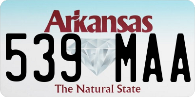AR license plate 539MAA