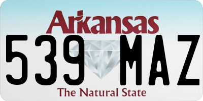 AR license plate 539MAZ
