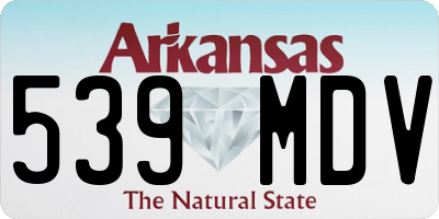 AR license plate 539MDV