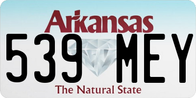 AR license plate 539MEY