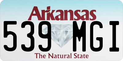 AR license plate 539MGI