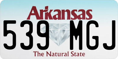 AR license plate 539MGJ