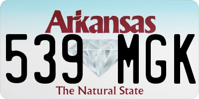 AR license plate 539MGK
