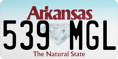 AR license plate 539MGL