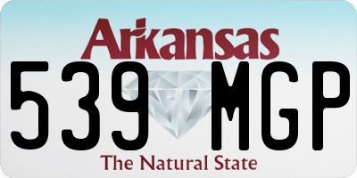 AR license plate 539MGP