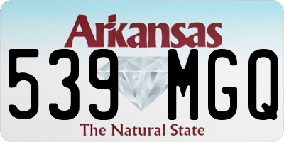 AR license plate 539MGQ