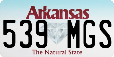 AR license plate 539MGS