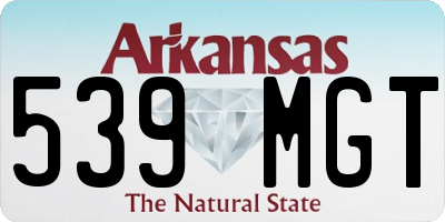 AR license plate 539MGT