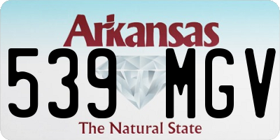 AR license plate 539MGV