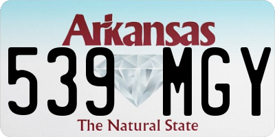 AR license plate 539MGY