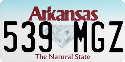 AR license plate 539MGZ