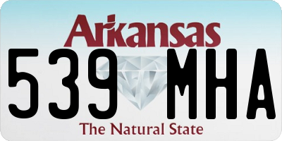AR license plate 539MHA