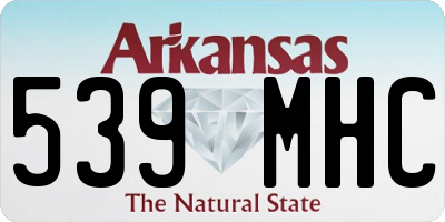 AR license plate 539MHC