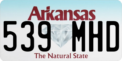 AR license plate 539MHD