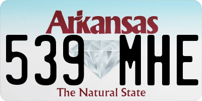 AR license plate 539MHE