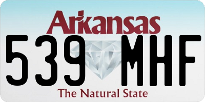 AR license plate 539MHF