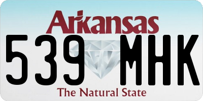 AR license plate 539MHK