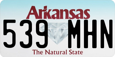 AR license plate 539MHN