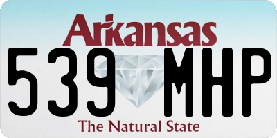 AR license plate 539MHP