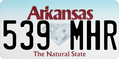 AR license plate 539MHR
