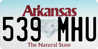 AR license plate 539MHU