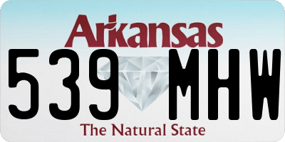 AR license plate 539MHW