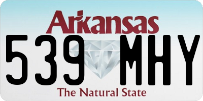 AR license plate 539MHY