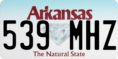 AR license plate 539MHZ