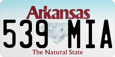 AR license plate 539MIA