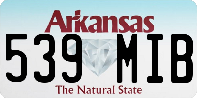 AR license plate 539MIB